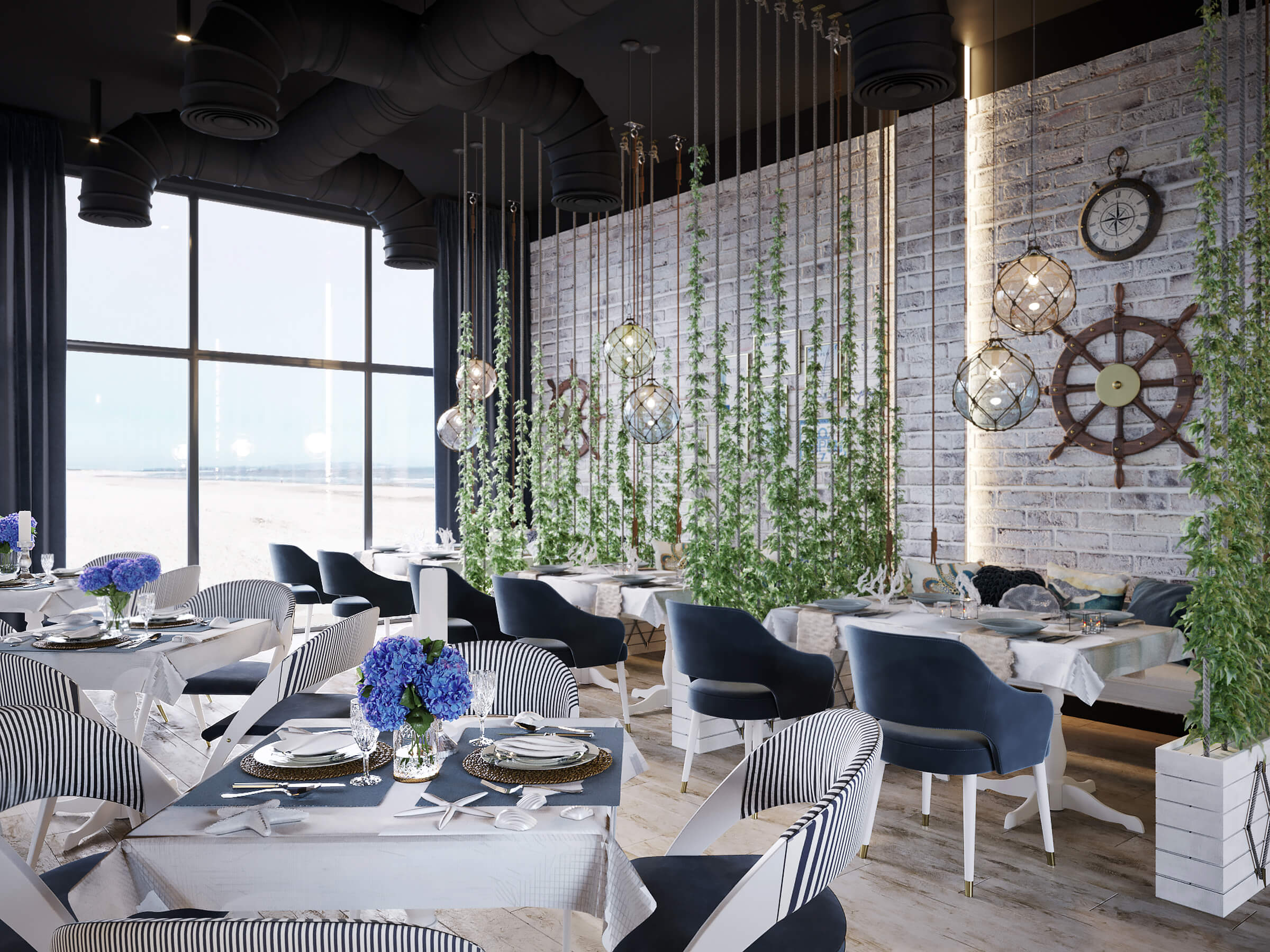 Projekt Wnętrz Restauracji przy Plaży